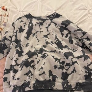 Black and White Tie-Dye Sweatshirt